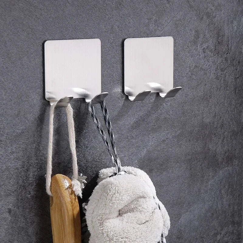 2 soportes de acero inoxidable para maquinillas de afeitar: soporte para afeitado y organizador de baño.