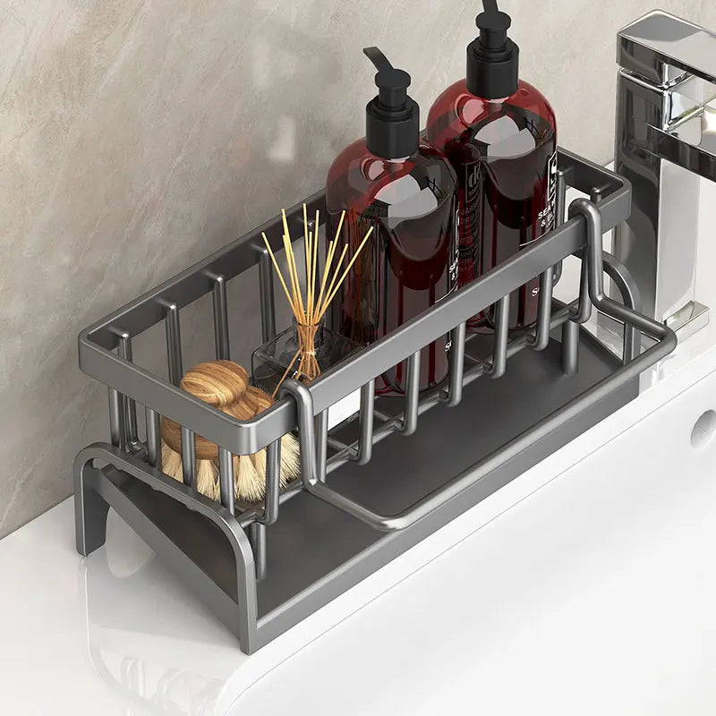 Estante de cocina, escurridor de paños de limpieza, escurridor de esponjas para detergente doméstico, fregadero de agua, fregadero de agua, artefacto para fregadero de agua