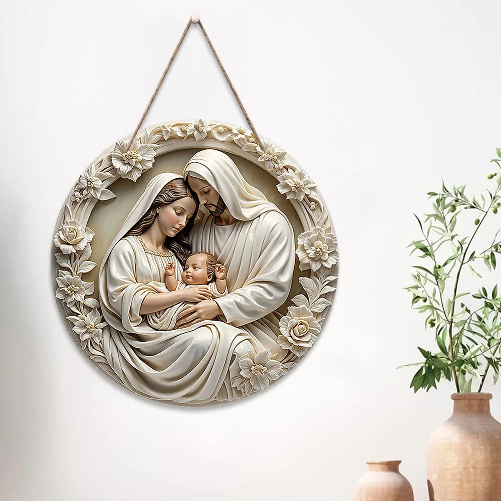 Classic Wooden Nativity Scene Ornament