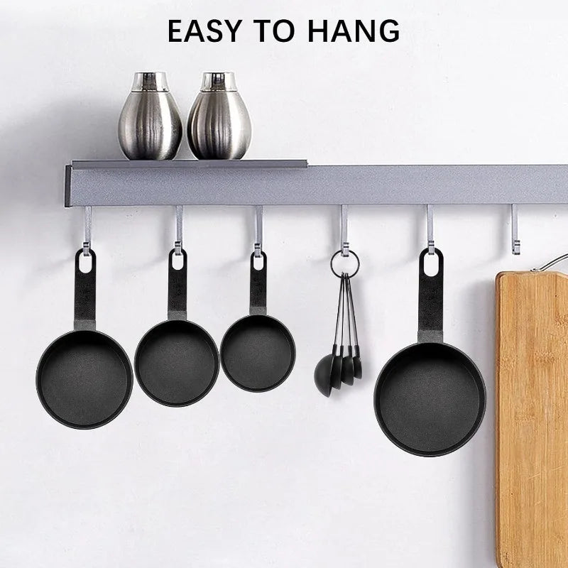 Stainless Steel Handle Measuring Cups & Spoons – Stackable Set with Dial