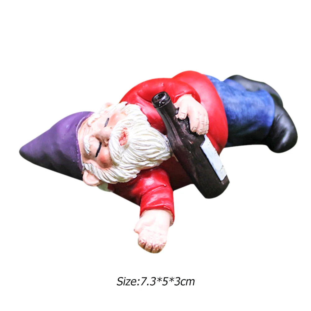 Creative Garden Statue Middle Finger White Beard Dwarf Ornament Courtyard Dwarf Suitable for Home Courtyard Garden Decoration