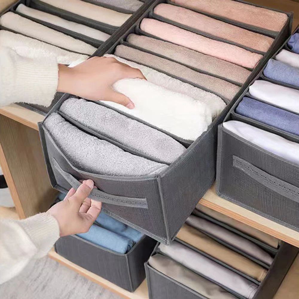 Compartment Pants & Clothing Storage Box – Layered Wardrobe Organizer