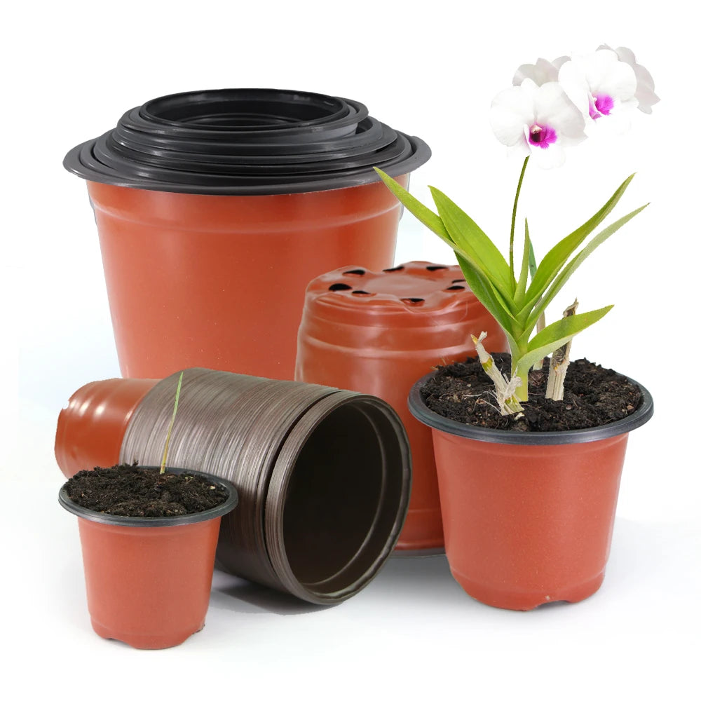 Plastic Flowerpot Grow Tray – Fall-Resistant Planting Cups for Home and Garden