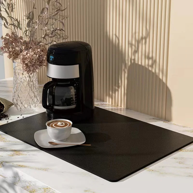 VIKAMA Diatomite Coffee Placemats – 30x40cm Absorbent Table Mat for Kitchen