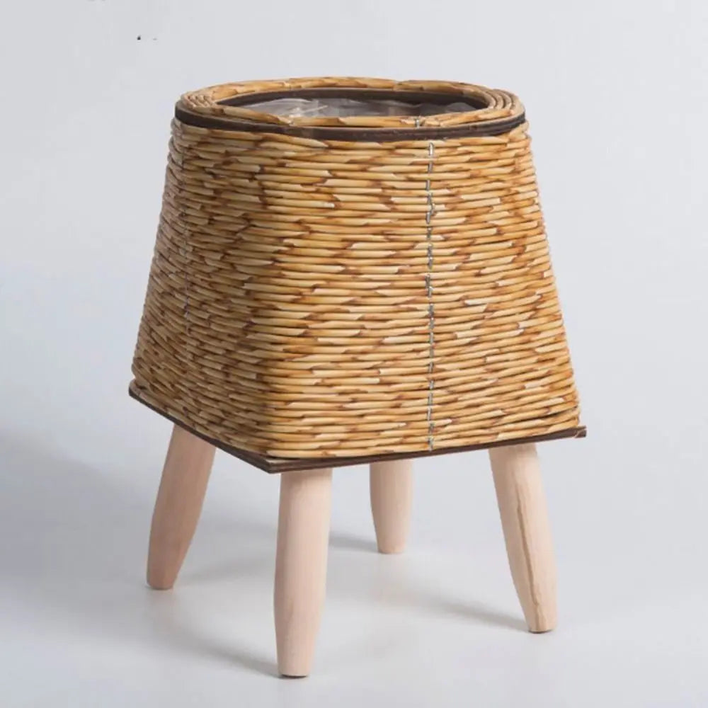 Rattan Woven Flower Pot with Removable Legs – Durable Handcrafted Plant Stand