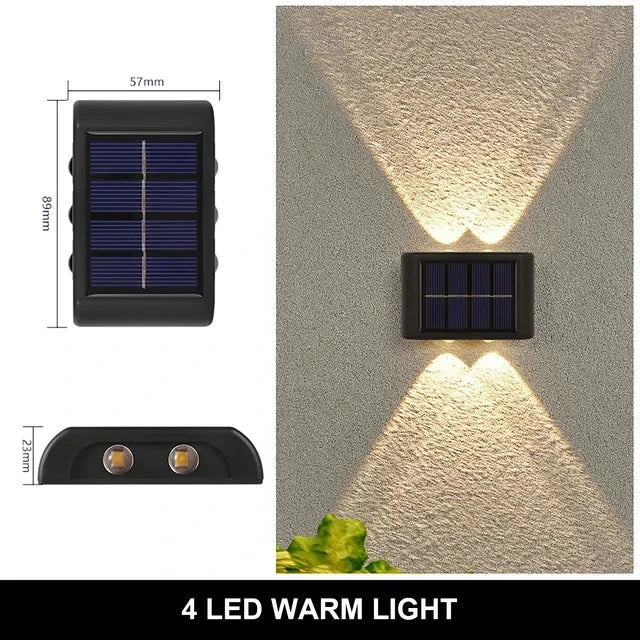 Solar Wall Lamp – Outdoor Waterproof Up-and-Down Luminous Light for Balcony & Garden