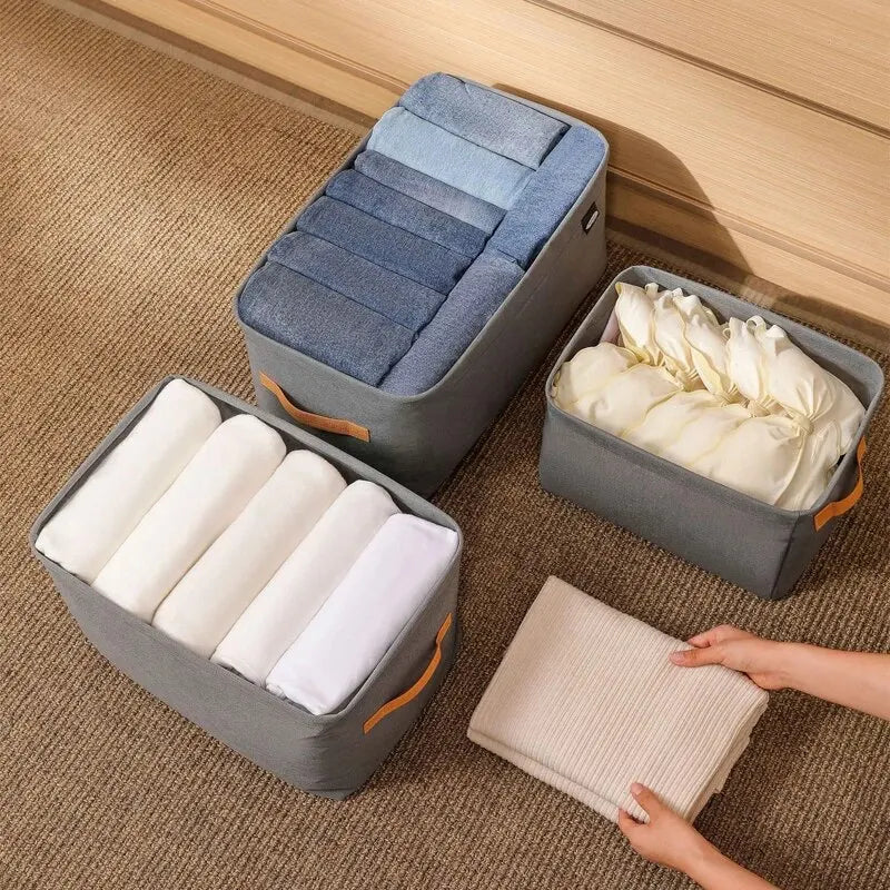 Foldable Storage Box with Steel Frame – Wardrobe Organizer for Clothes and Miscellaneous Items