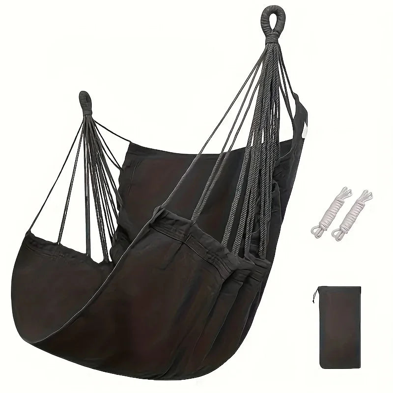 Leisure Fabric Hammock Chair – Portable Outdoor & Indoor Swing with Storage Bag
