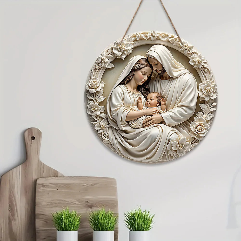 Classic Wooden Nativity Scene Ornament