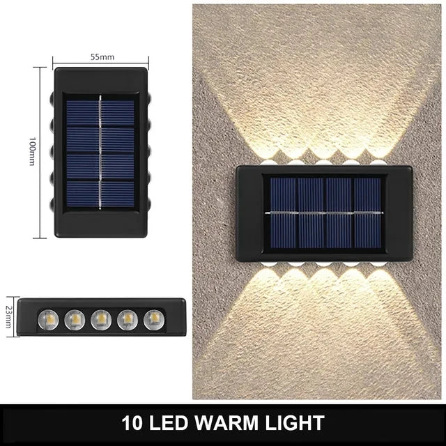 Solar Wall Lamp – Outdoor Waterproof Up-and-Down Luminous Light for Balcony & Garden