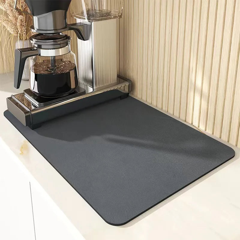 VIKAMA Diatomite Coffee Placemats – 30x40cm Absorbent Table Mat for Kitchen