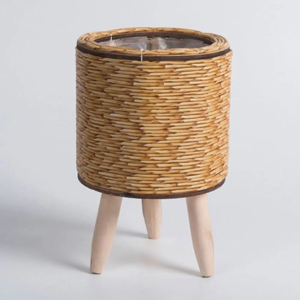 Rattan Woven Flower Pot with Removable Legs – Durable Handcrafted Plant Stand