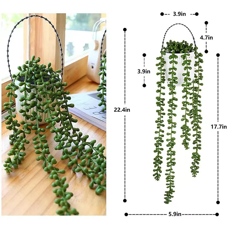 Handmade Wicker Rattan Wall Planter – Hanging Basket for Flowers and Plants