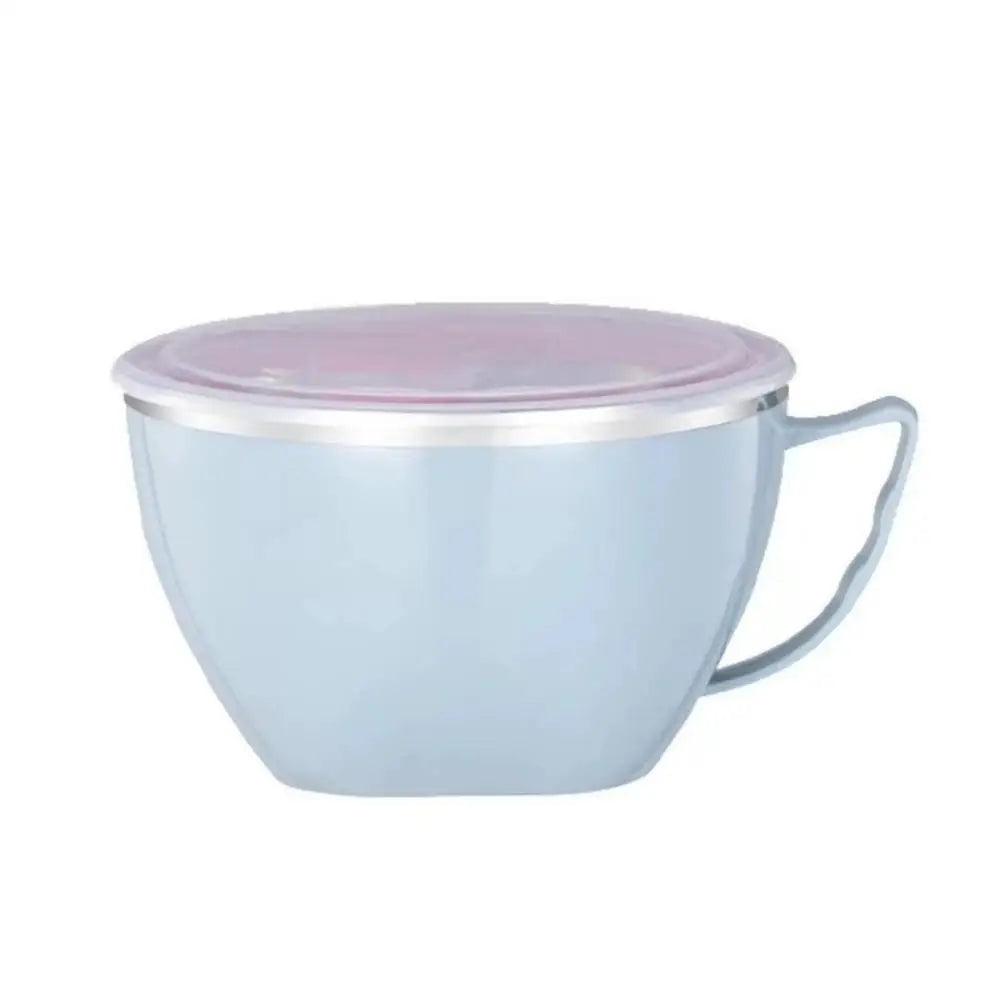 Stainless Steel Mixing Bowl with Handle – Anti-Scald Instant Noodle & Kitchen Bowl