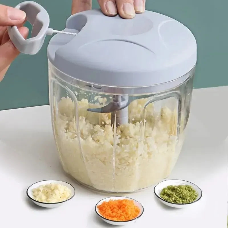 Manual Garlic and Ginger Grinder – Multifunctional Handheld Food Processor