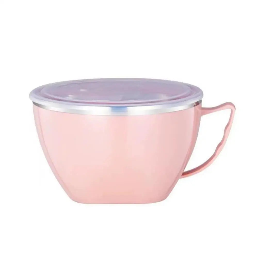 Stainless Steel Mixing Bowl with Handle – Anti-Scald Instant Noodle & Kitchen Bowl