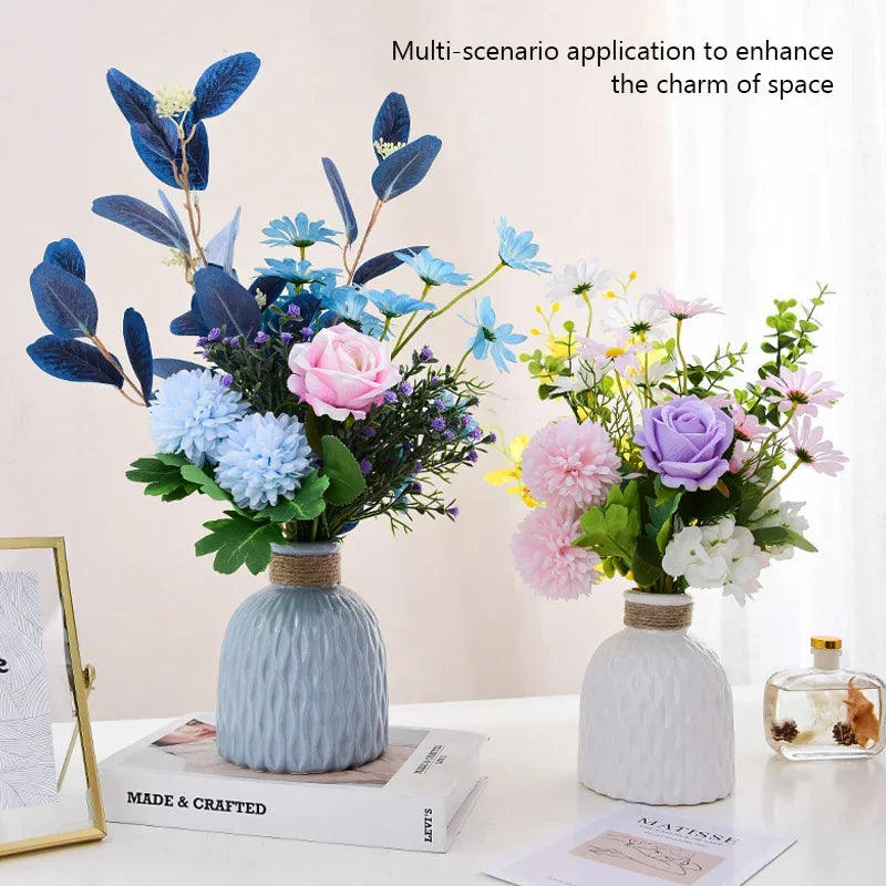 Water Ripple Vase – Small Twine Plastic Flower Pot for Scandinavian Home Decor