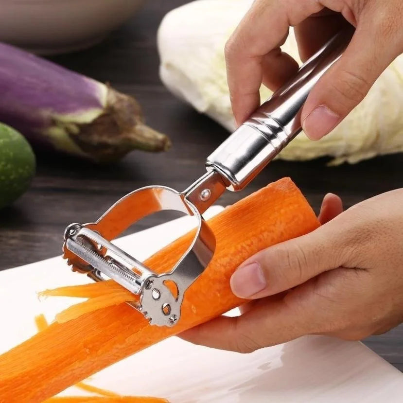 Stainless Steel Vegetable Julienne Peeler & Grater – Multipurpose Kitchen Slicer