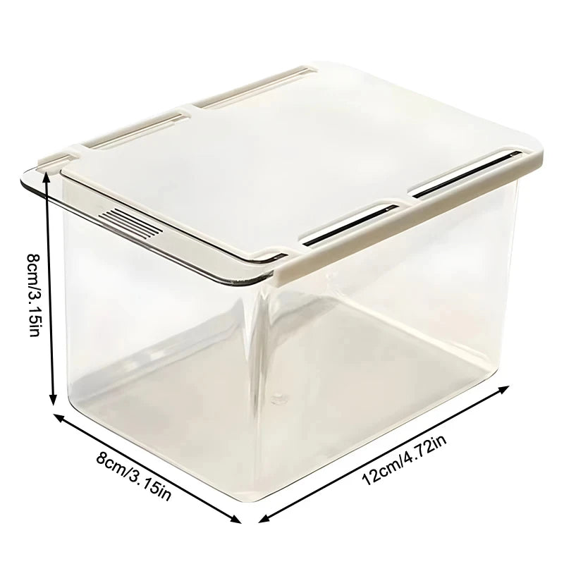 Transparent Bathroom Cotton Swab Storage Box – Pull-Out Drawer Style Organizer