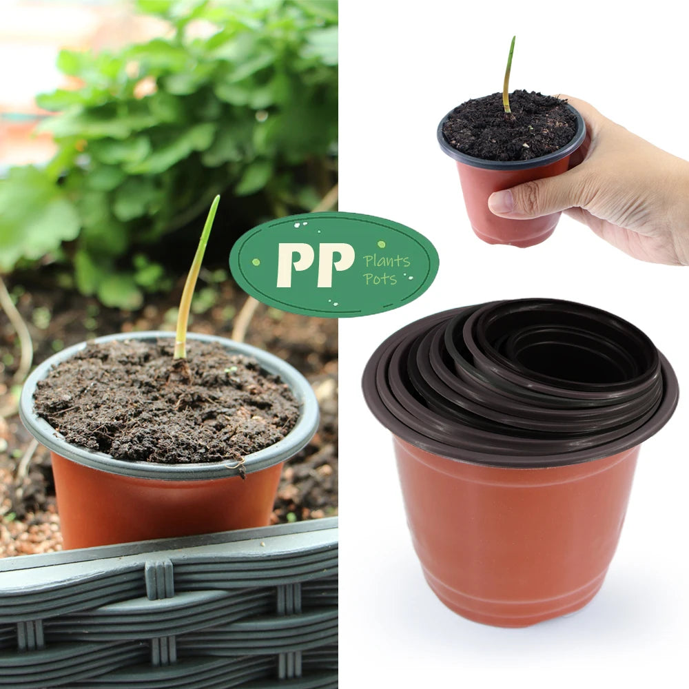 Plastic Flowerpot Grow Tray – Fall-Resistant Planting Cups for Home and Garden