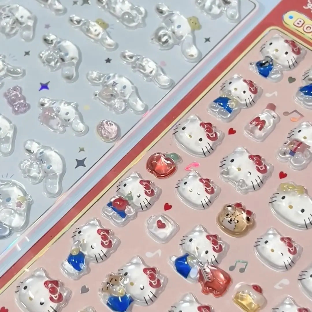 Hello Kitty 3D Crystal Sticker – Cute Decorative Sticker for Phones, Tablets, and Children