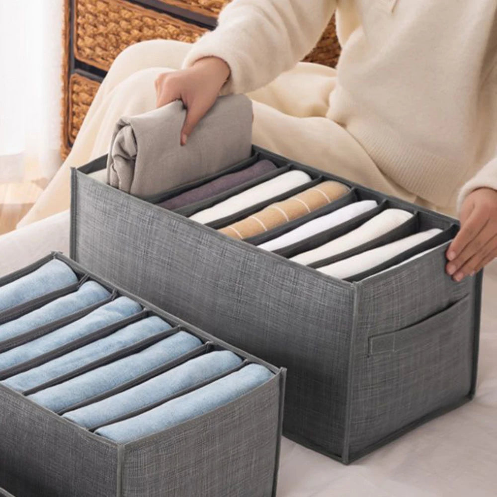 Compartment Pants & Clothing Storage Box – Layered Wardrobe Organizer