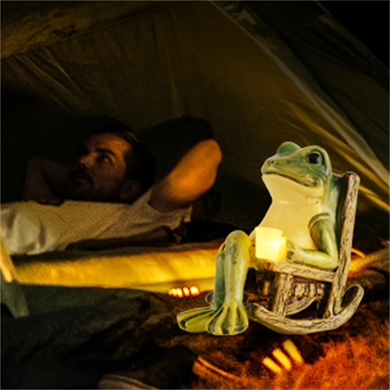 Solar-Powered Mini Frog Garden Statue – Decorative Outdoor & Indoor Ornament