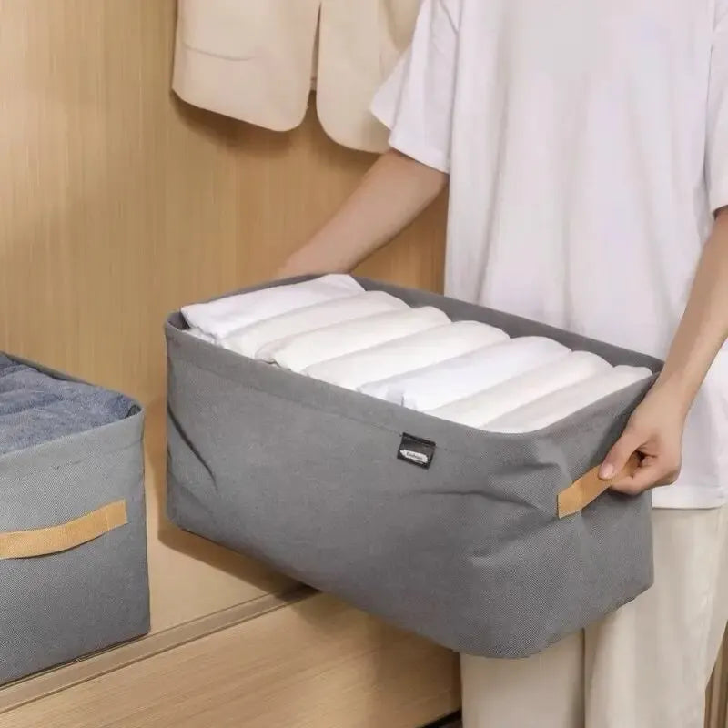 Foldable Storage Box with Steel Frame – Wardrobe Organizer for Clothes and Miscellaneous Items