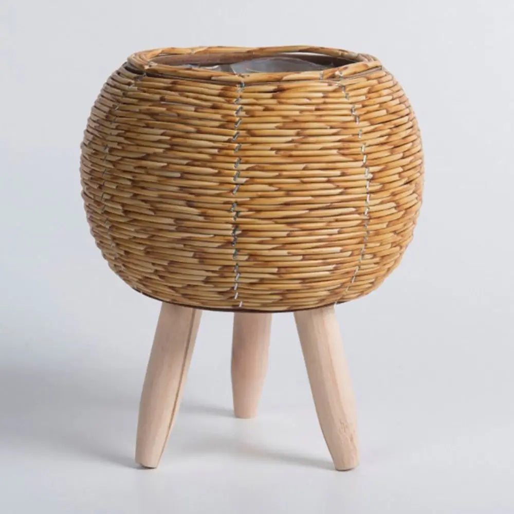 Rattan Woven Flower Pot with Removable Legs – Durable Handcrafted Plant Stand