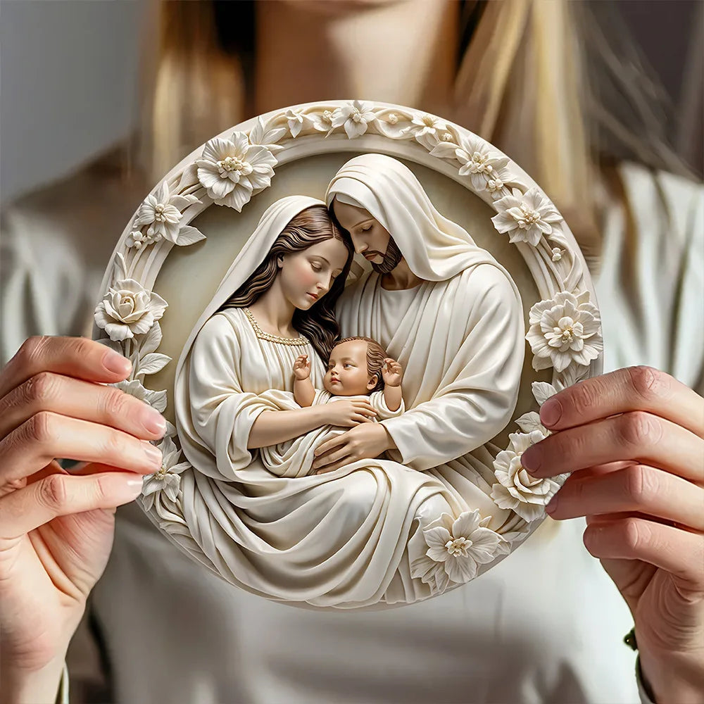 Classic Wooden Nativity Scene Ornament