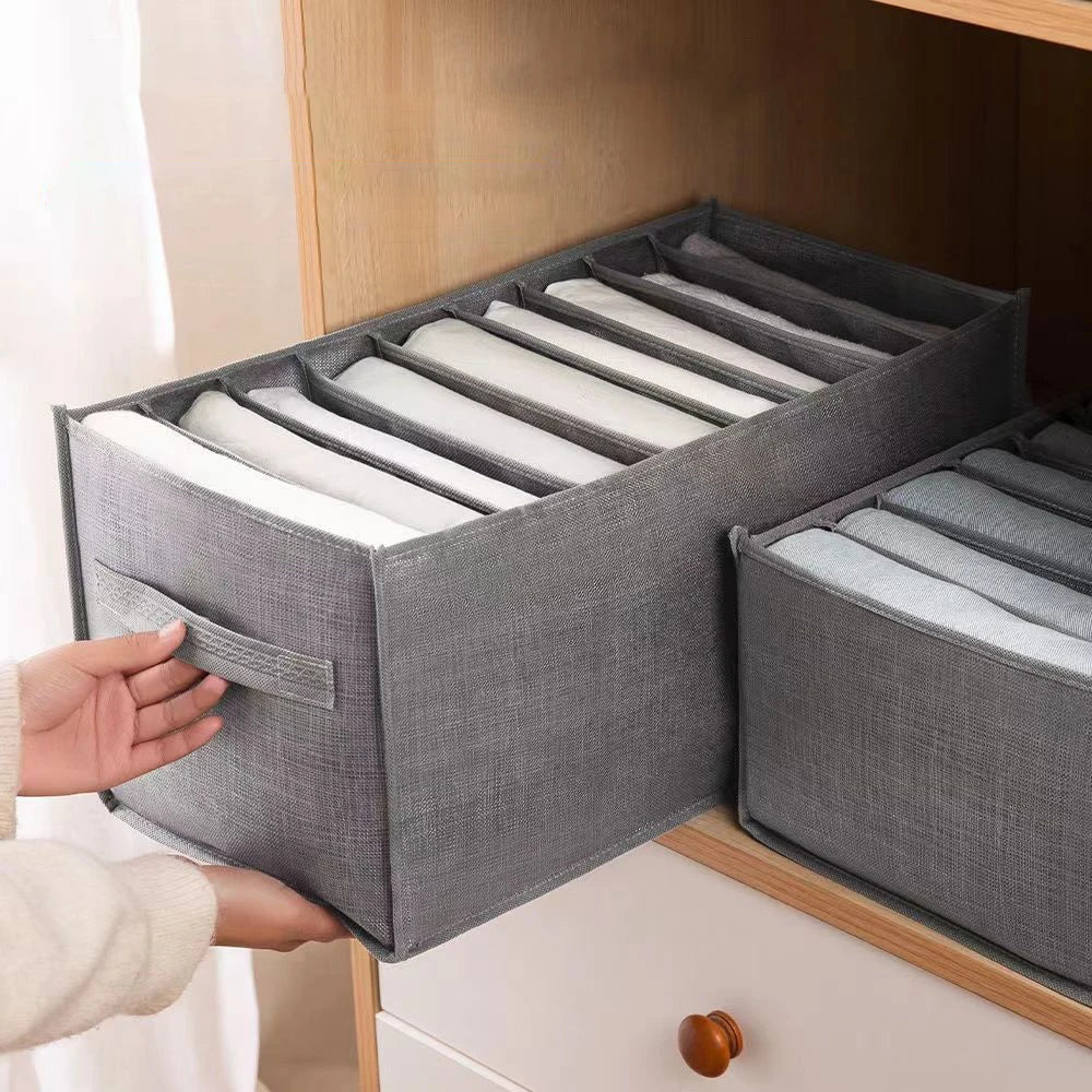 Compartment Pants & Clothing Storage Box – Layered Wardrobe Organizer