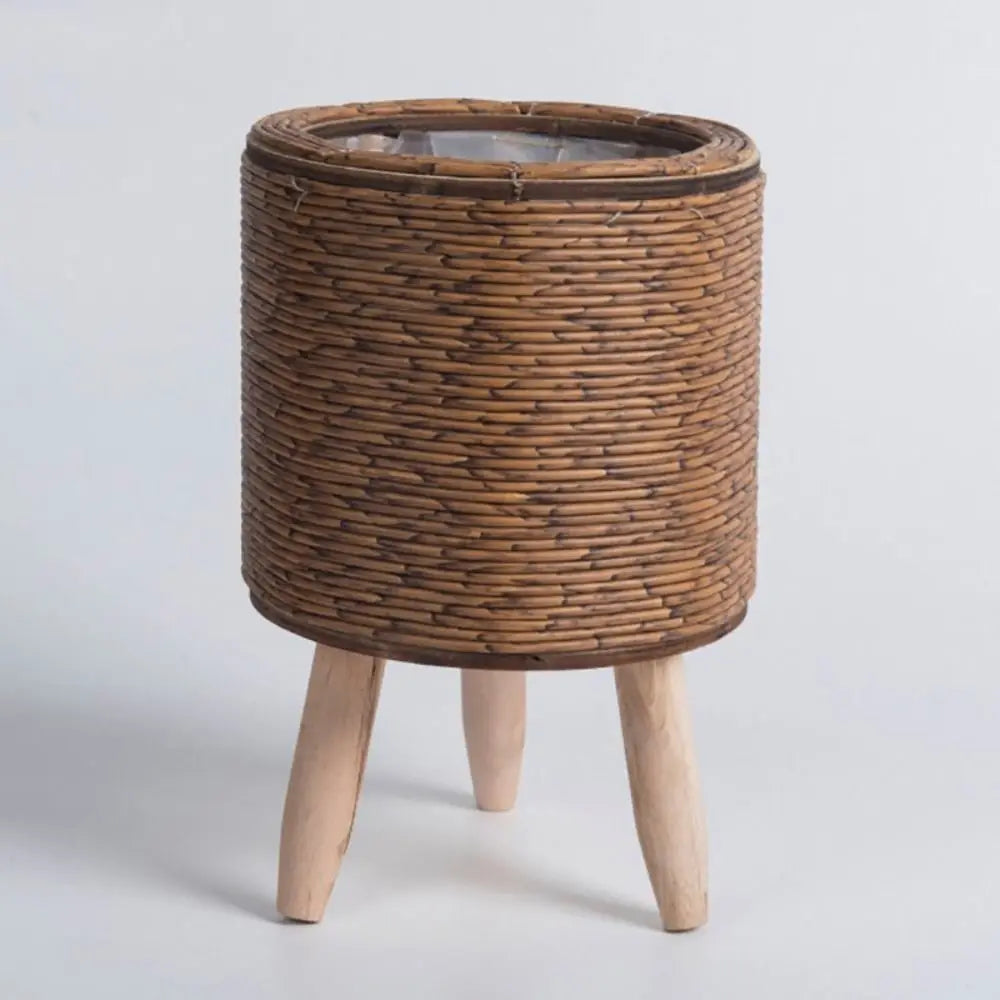 Rattan Woven Flower Pot with Removable Legs – Durable Handcrafted Plant Stand