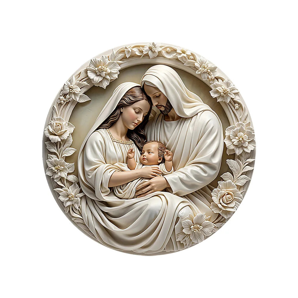 Classic Wooden Nativity Scene Ornament