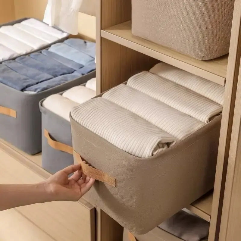 Foldable Storage Box with Steel Frame – Wardrobe Organizer for Clothes and Miscellaneous Items