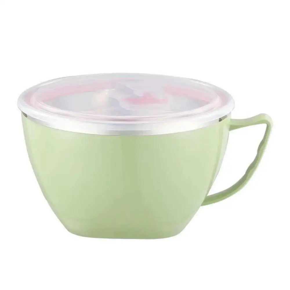 Stainless Steel Mixing Bowl with Handle – Anti-Scald Instant Noodle & Kitchen Bowl