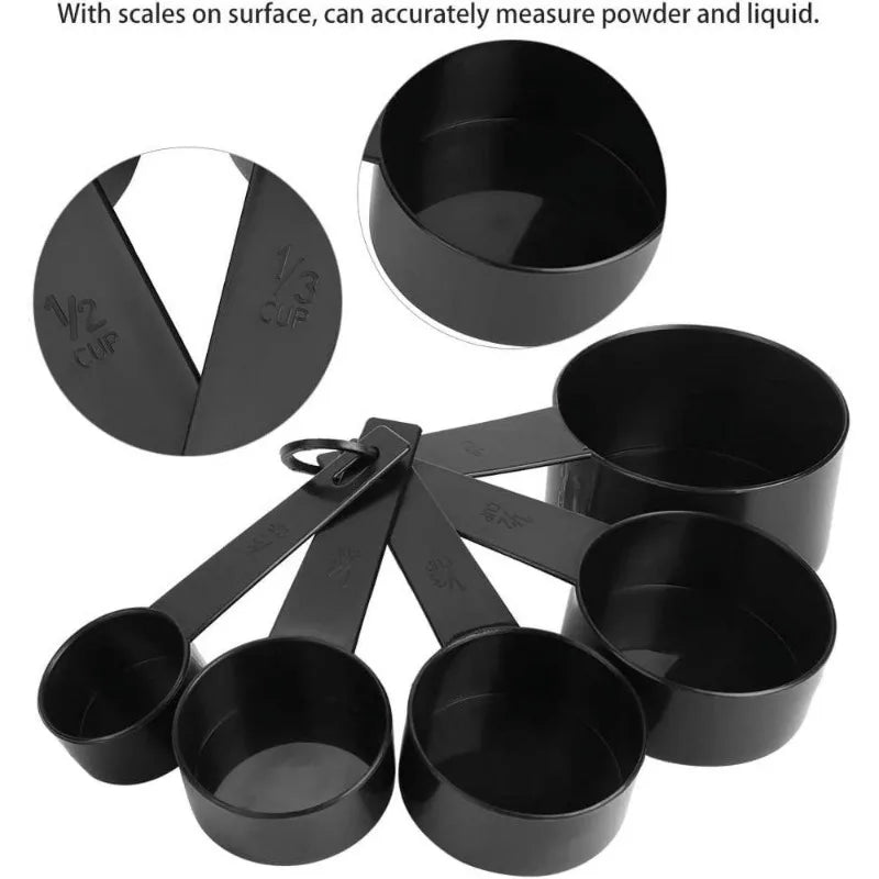 Stainless Steel Handle Measuring Cups & Spoons – Stackable Set with Dial