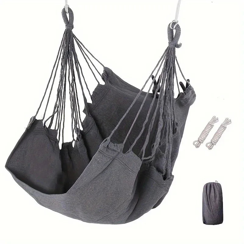Leisure Fabric Hammock Chair – Portable Outdoor & Indoor Swing with Storage Bag