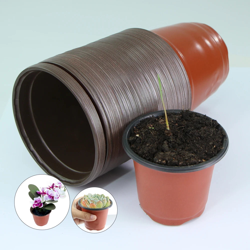 Plastic Flowerpot Grow Tray – Fall-Resistant Planting Cups for Home and Garden