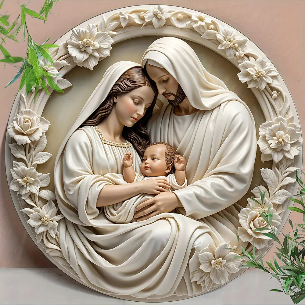 Classic Wooden Nativity Scene Ornament